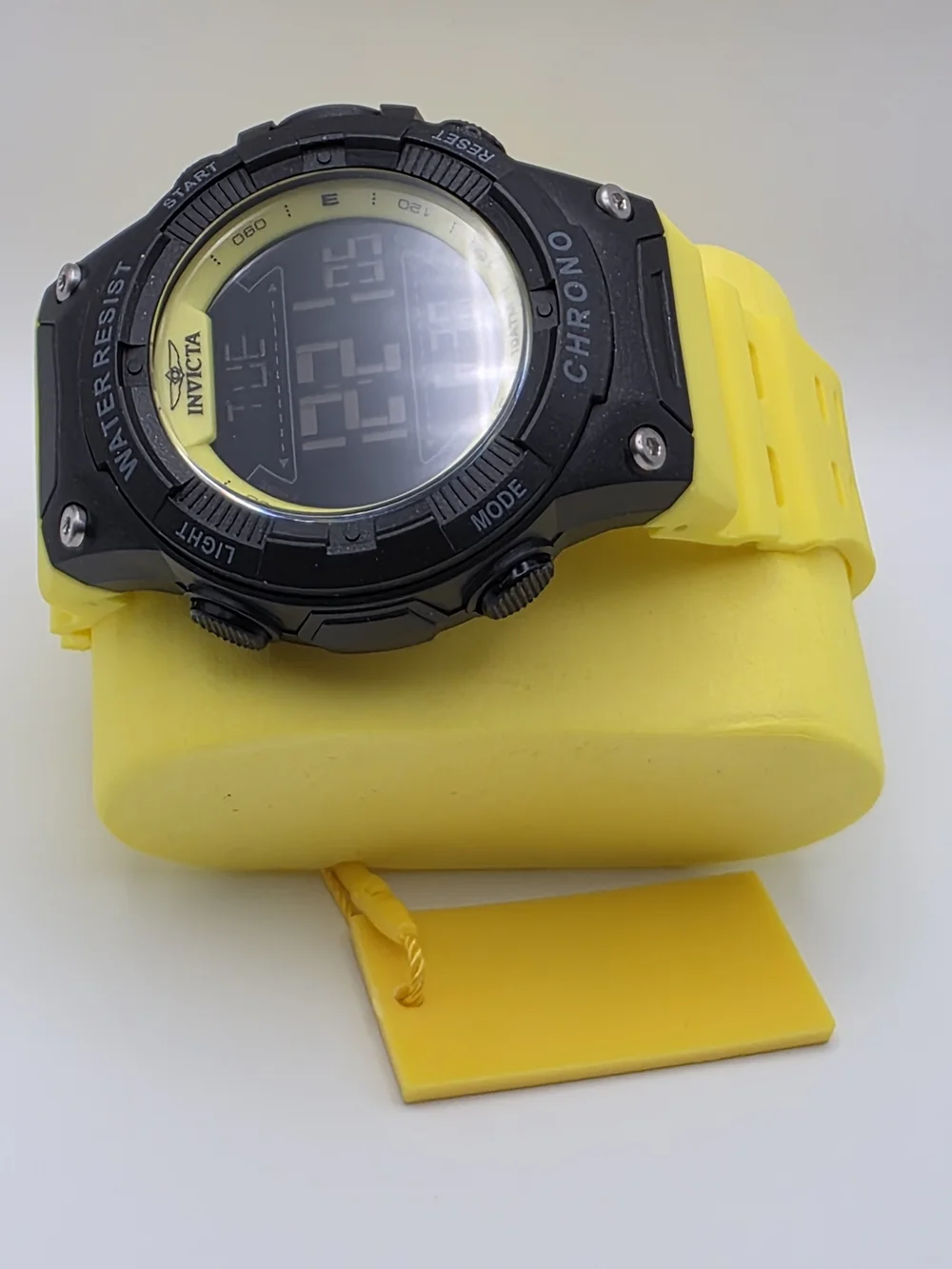 47527 - Invicta Racing Burnout Digital Men's Watch - 52mm, Yellow